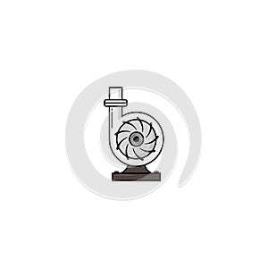 Water pump icon isolated vector graphics