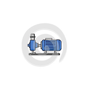 Water pump icon vector graphics