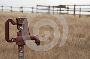 Water pump on prairie