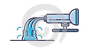 Water Pump System, Irrigation, Water Supply, vector design Generative AI