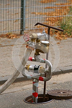 Water pumping station at the walkway