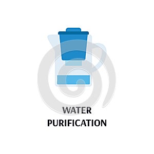 Water purification card with filter to purify water vector illustration isolated. photo