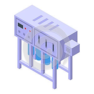 Water purification industry icon, isometric style