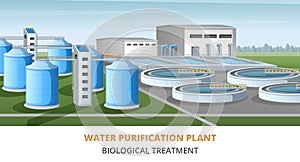 Water Purification Plant Illustration