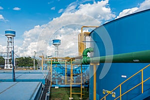 Water purification system on industrial sewage treatment plant