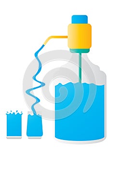 Water purifier. Vector illustration decorative design
