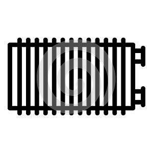 Water radiator icon outline vector. Electric heater