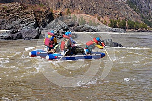 Water Rafting on the Altay. photo