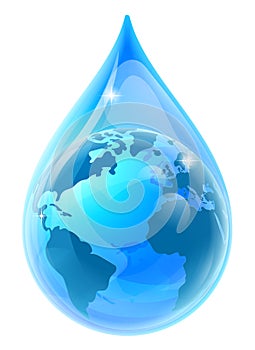 World Earth Globe Water Drop Droplet