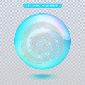 Water rain drop isolated on transparent background. Water bubble or glass surface ball for your design.