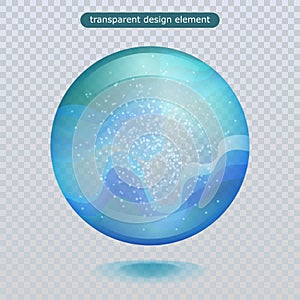 Water rain drop isolated on transparent background. Water bubble or glass surface ball for your design.