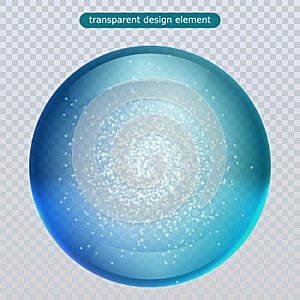 Water rain drop isolated on transparent background. Water bubble or glass surface ball for your design.