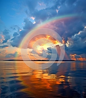 Water rainbow ocean nature sky weather summer beauty blue landscape