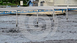 Water recycling on sewage treatment station.