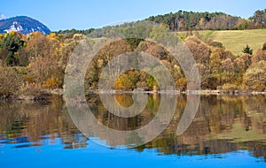 Odraz vody - jezero Liptovská Mara, Slovensko