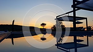 Water reflet of sunset