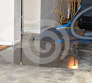 Water Removal from Flooded Room in Home