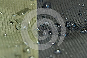 Water repel textile material photo