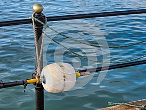 Water Rescue Pole and Buoy at the Harbour