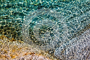 Water Resembling Cracked Glass Background