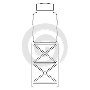 water reservoir icon vector