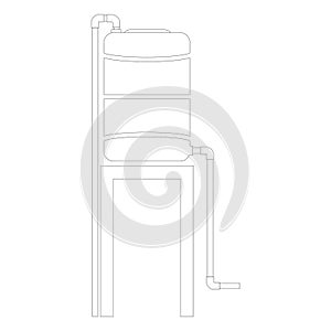 water reservoir icon vector