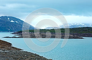 Water reservoir Storglomvatnet (Meloy, Norge)