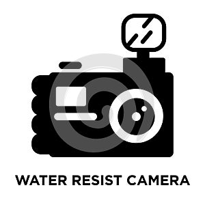 Water Resist Camera icon vector isolated on white background, lo