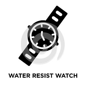 Water Resist Watch icon vector isolated on white background, log
