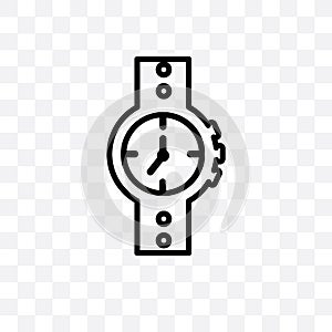 Water Resist Watch vector linear icon isolated on transparent background, Water Resist Watch transparency concept can be used for