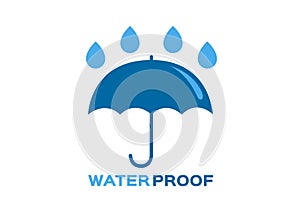 Water resistant and water proof logo , icon and vector