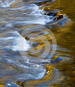 Water riffle with relections