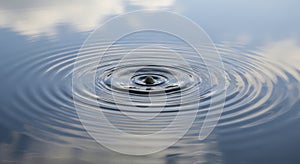 Water ripple effect on calm surface