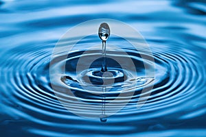 Water Ripple Effect from Single Drop