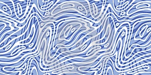 Water Ripple Texture. Vector Seamless Pattern with Waves. Abstract Illustration of Water Surface, River Splash and Blue