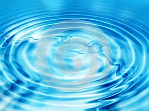 Water ripples blue abstract background