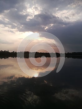 Water ripples on the Dnieper river