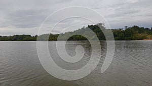 Water in river on beautifull in go boat spead