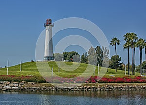 Lighthouse Queensway Bay Long Beach waterfront California photo