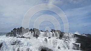 Water in the rocks photo