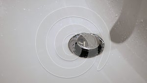 Water running flow leak droping into sink