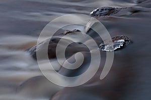 Water running freely in rapids