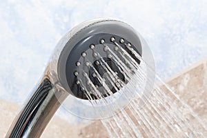 Water Running From Showerhead