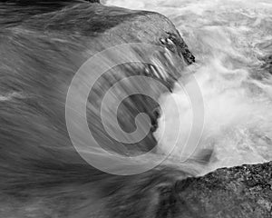 Water Rushing over Rock on Merced River