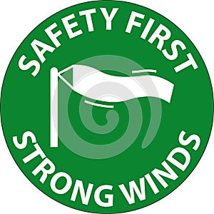 Water Safety First Sign - Strong Winds