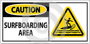 Water Safety Sign Caution - Surfboarding Area