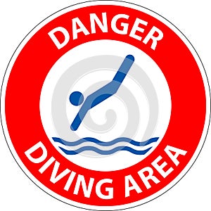 Water Safety Sign Danger - Diving Area