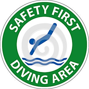 Water Safety Sign Danger - Diving Area