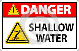 Water Safety Sign Danger - Shallow Water