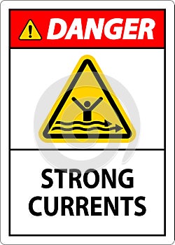 Water Safety Sign Danger - Strong Currents